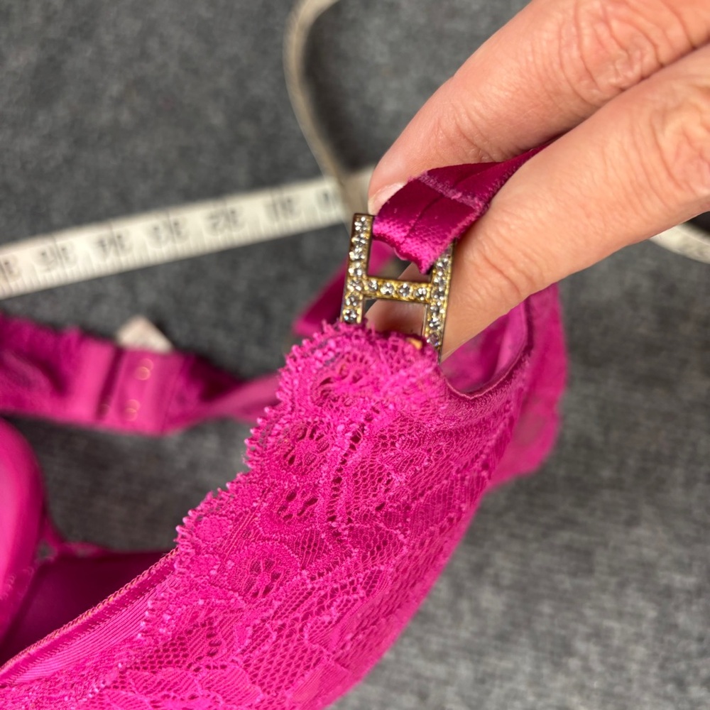 VICTORIA’S SECRET Women’s Very Sexy Pink Lace Push Up Bra size: 38C - Picture 4 of 9